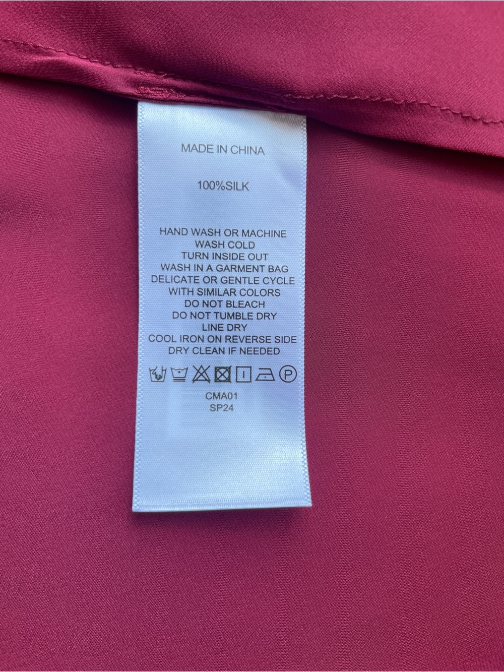 Quince Burgundy Satin Washable Silk Midi Skirt - Picture 8 of 10